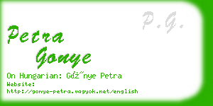 petra gonye business card